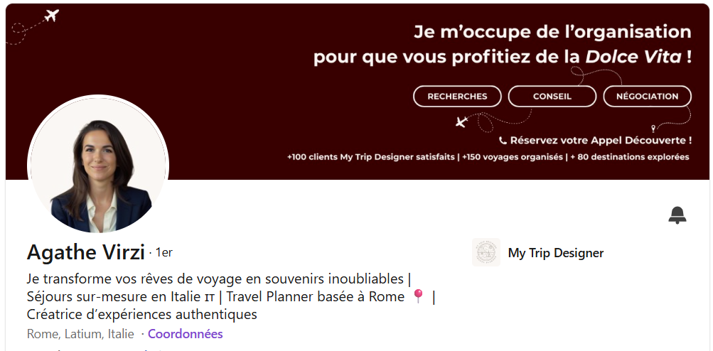Profil LinkedIn après l'audit
